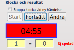 Sid 12 När du klickar på Spara-knappen, blir händelsen sparad längst ned. Om man ska registrera Assist till målet, är det bara att göra om proceduren. OBS!