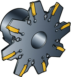 ROT - SW Spårfräs Diameter 4,000 5,000 tum Positiv geometri CoroMill 329 RÄSNIN Nav med kilspår Dornmontering Tumutförande Dimensioner, tum Skärlägesstorlek b 1) a r dm m D 4 1 l B KW n max D c tum