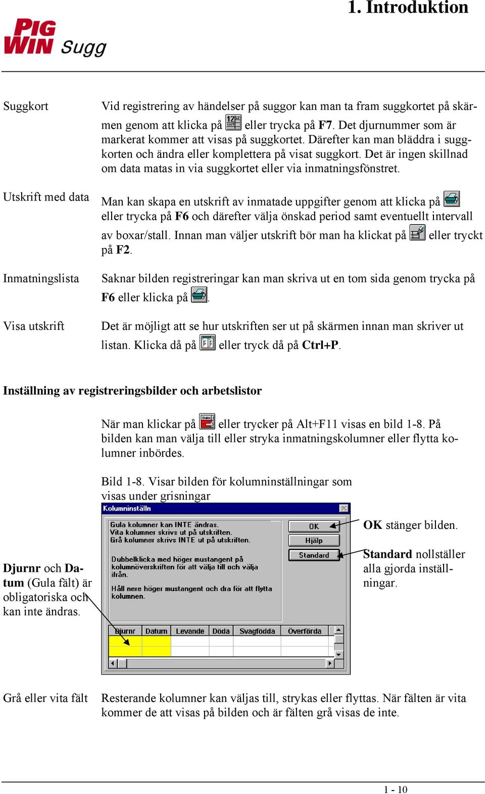 Det är ingen skillnad om data matas in via suggkortet eller via inmatningsfönstret.