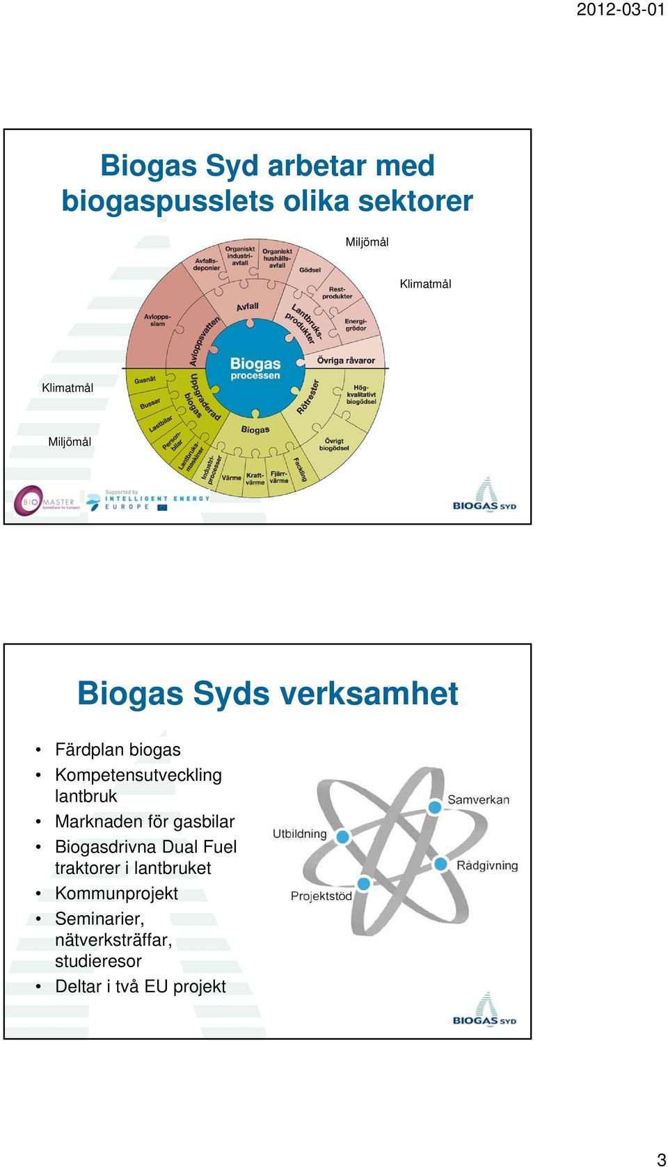 Kompetensutveckling lantbruk Marknaden för gasbilar Biogasdrivna Dual Fuel