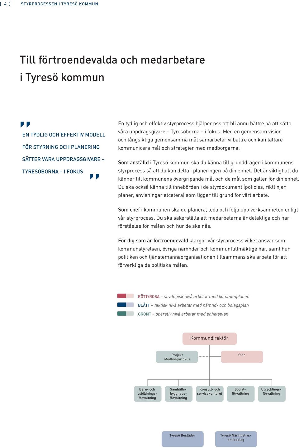 Med en gemensam vision och långsiktiga gemensamma mål samarbetar vi bättre och kan lättare kommunicera mål och strategier med medborgarna.