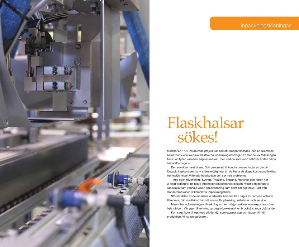 Och genom att till hundra procent ingå i en global förpackningskoncern har vi större möjligheter än de flesta att skapa kostnadseffektiva helhetslösningar.