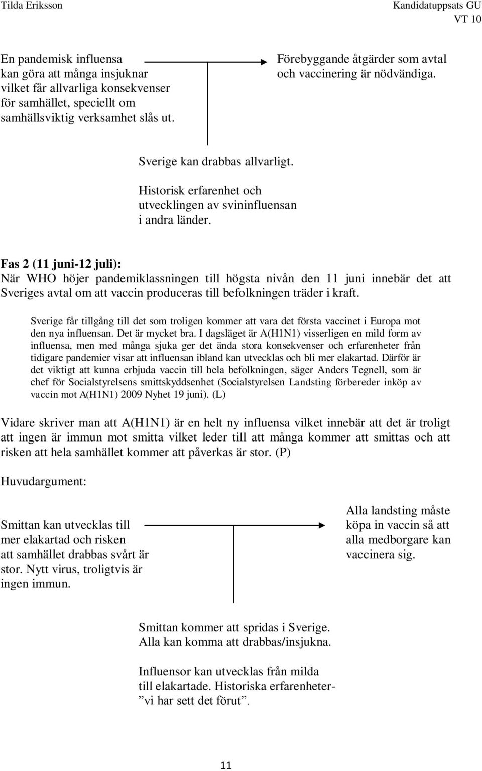 Fas 2 (11 juni-12 juli): När WHO höjer pandemiklassningen till högsta nivån den 11 juni innebär det att Sveriges avtal om att vaccin produceras till befolkningen träder i kraft.