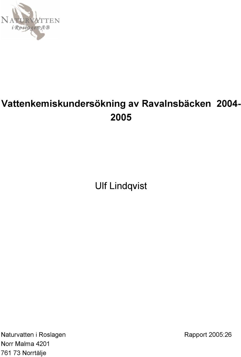 Lindqvist Naturvatten i Roslagen