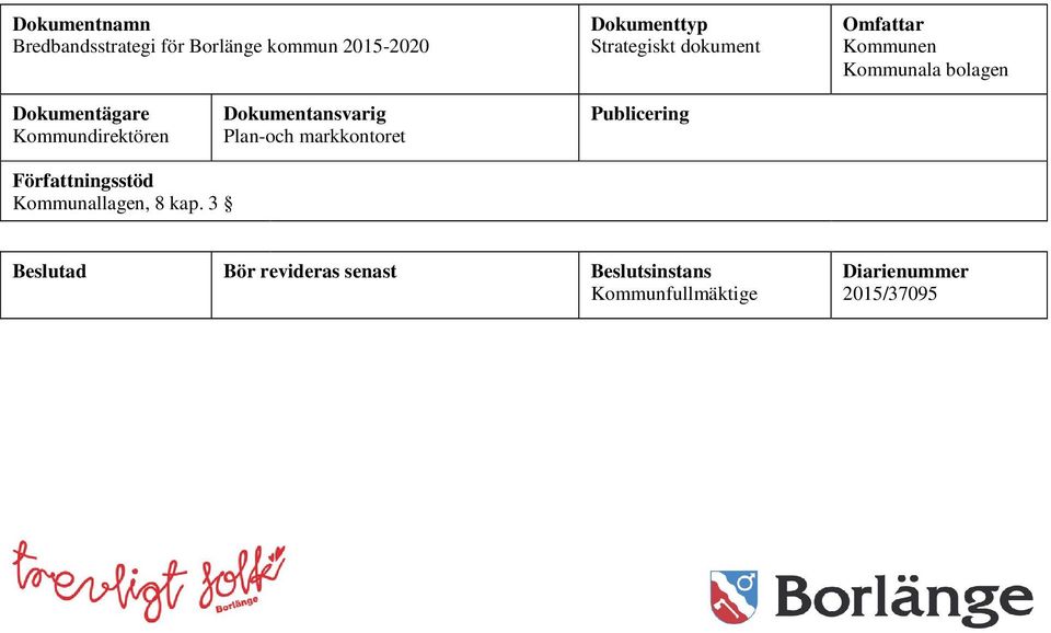 Dokumentansvarig Plan-och markkontoret Publicering Författningsstöd Kommunallagen, 8