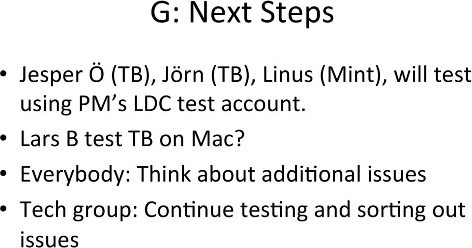 Lars B test TB on Mac?