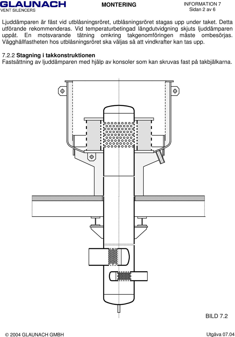 En motsvarande tätning omkring takgenomföringen måste ombesörjas.
