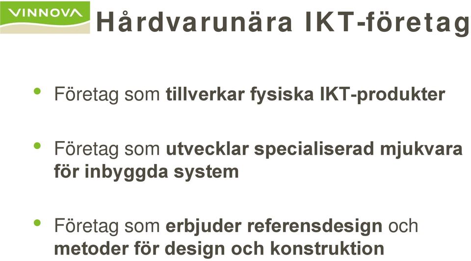 specialiserad mjukvara för inbyggda system Företag