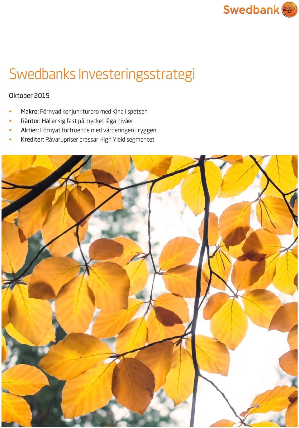 mycket låga nivåer Aktier: Förnyat förtroende med