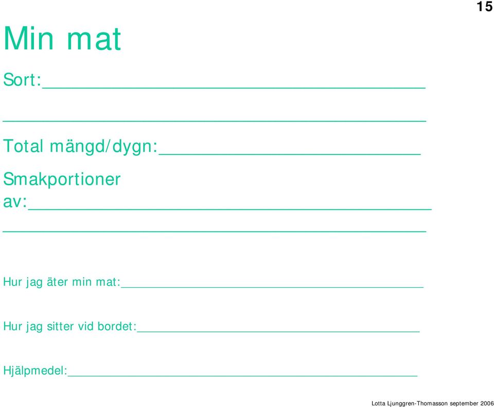 av: Hur jag äter min mat: