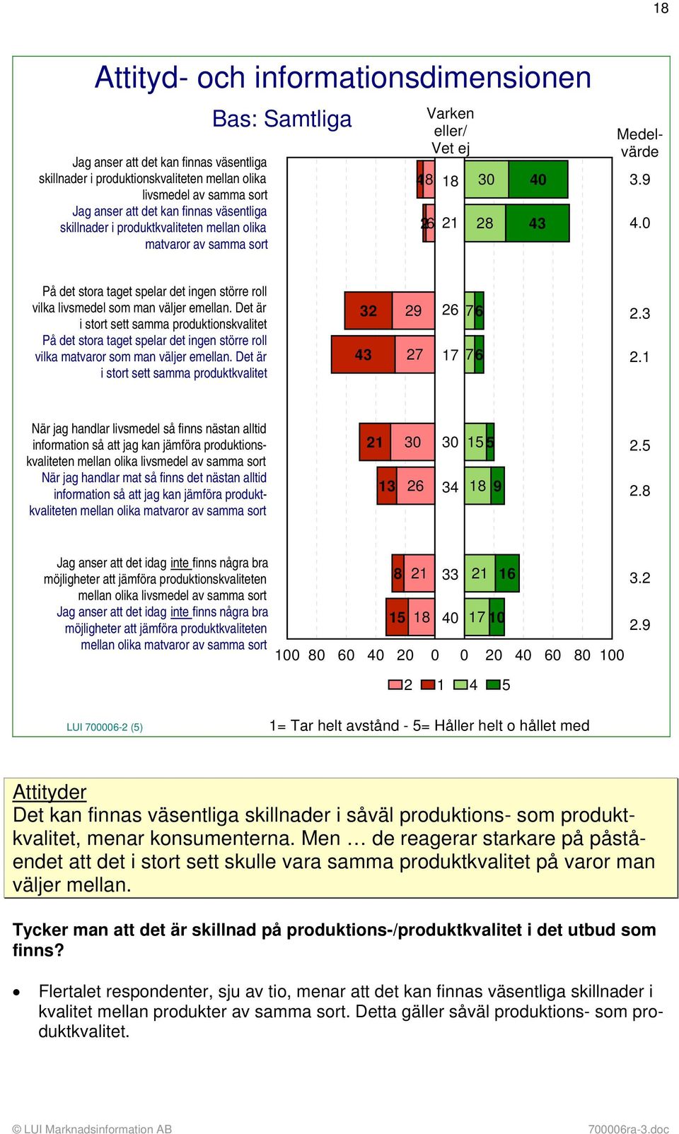 0 På det stora taget spelar det ingen större roll vilka livsmedel som man väljer emellan.