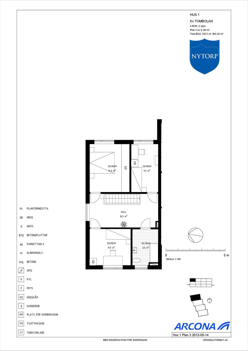 0 m² WC/BAD 6.