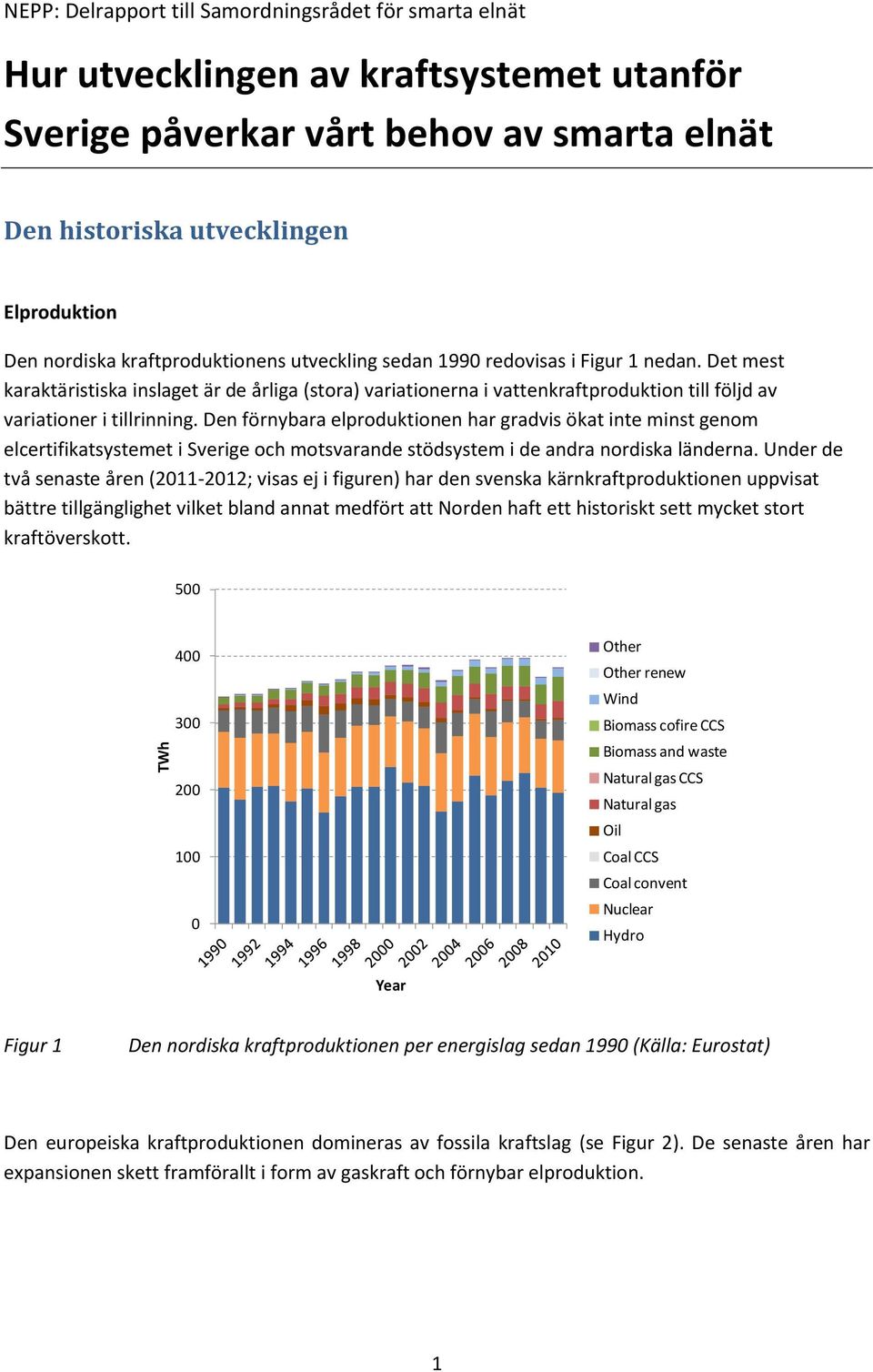 Den förnybara elproduktionen har gradvis ökat inte minst genom elcertifikatsystemet i Sverige och motsvarande stödsystem i de andra nordiska länderna.