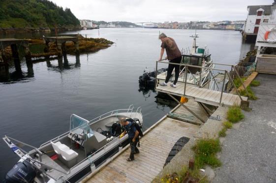 Kristiansund 2016 Under augusti var vi 5 dykare som tog bilen till Kristiansund för en veckas dyk. Vi hade hyrt KDKs klubblokal och en aluminiumbåt (Kristiansunds Dyk Klubb).