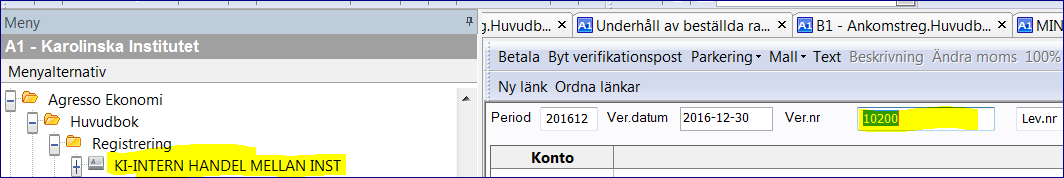 7 - När är den bokförd? När attestanten attesterar ordern, oavsett beloppets storlek kommer den att bokföras av en rapport som körs automatiskt i Agresso.