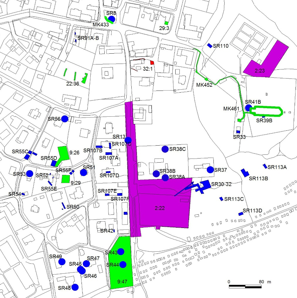 I en källa från 1349 omtalas en Helgeandskyrka i samband med gränserna för Anklams fitområde (Ersgård 1988:91). Några säkra arkeologiska belägg för en kyrka finns dock inte.