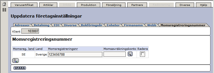 Senast uppdaterat: 2011-07-02 Introduktion till Exder Sida 27 av 61 Här ser ni vilket firmanamn som är registrerat. Det finns även möjlighet att lägga in er logotyp.