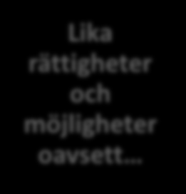 oavsett Köns- identitet eller könsutryck Etnisk tillhörighet Funktions- nedsättning Religion eller annan tros -