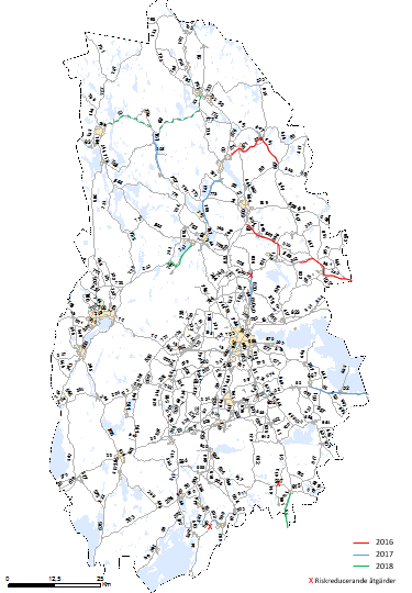 Bärighetsplanen 2016-2018 Väg nr Objektsnamn Trafik ÅDT Längd km Kommentar År 249 Lindesberg-U-länsgräns 2700 30,5 exkl.