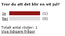 5.9 Webbfråga 5.9.1 Användningsområde Webbfråga används för att göra små undersökningar bland webbplatsens besökare gällande diverse frågor.