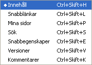 högerspalt och vänsterspalt. Som standard finns en mallyta: mallinnehåll. OBS! Ordningen i innehåll är avgörande för i vilken ordning modulerna visas för användaren.