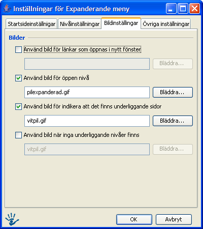 Samma formatmall som på nivå 1: Vill man ändra formatmall för nivå 2 bockar man ur denna ruta och väljer en annan formatmall.