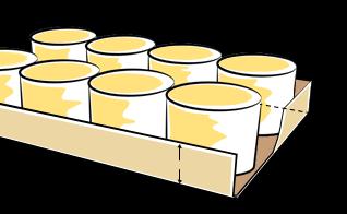 Undermålig wellpapp Tänk på: Wellpappskvaliteten som används till förpackningen måste vara anpassad efter produktens form och vikt samt att eventuell bricka/botten är styv och av god