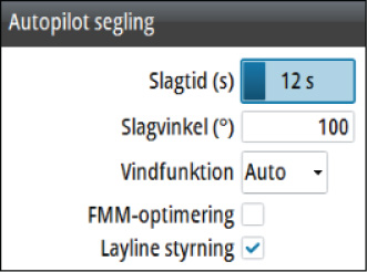 för hastigheter är tillgängliga går autopiloten tillbaka till LO-styrningsparametrar när automatiskt läge aktiveras. Det här är en säkerhetsfunktion som förhindrar överstyrning.