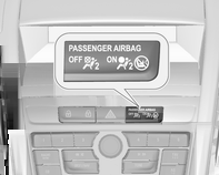 Stolar, säkerhetsfunktioner 57 Passagerarplatsens främre airbag kan deaktiveras med en nyckelstyrd omkopplare på instrumentpanelens högersida.