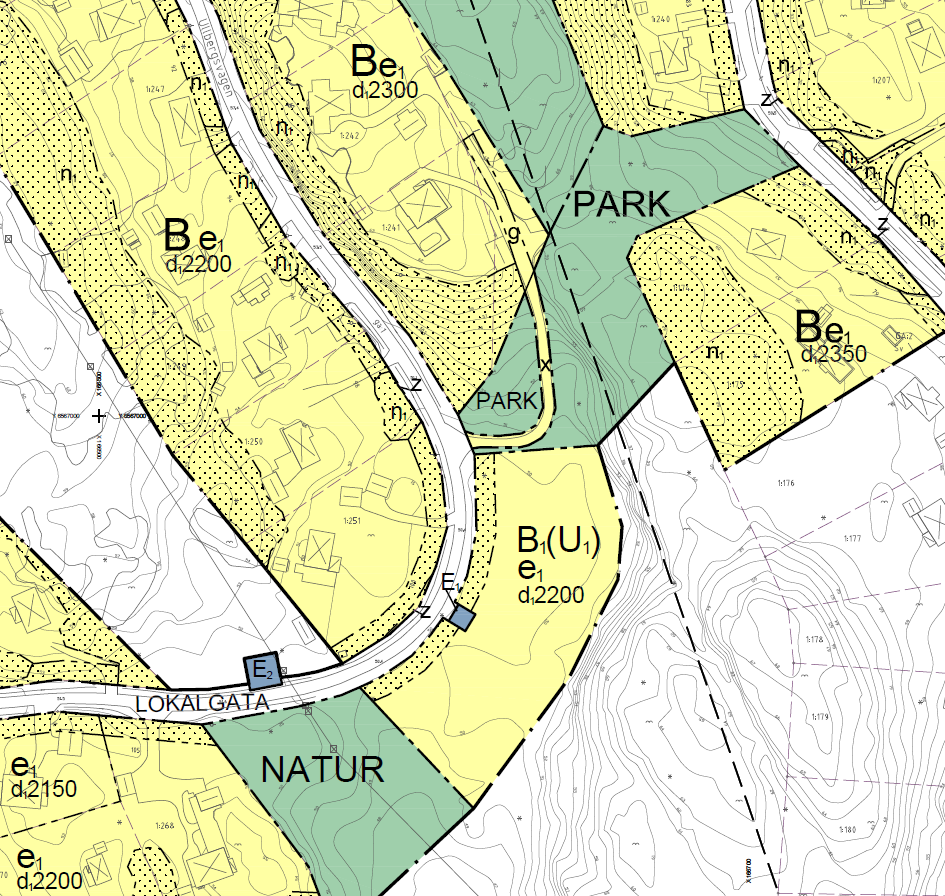 I översiktskarta (1) markerad med D Gränserna för fastighetsreglering för Raksta 1:241 och Raksta 1:242 justeras.