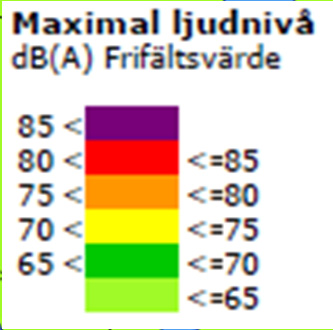 samt vid fasad för samtliga våningsplan för planerade nya byggnader.