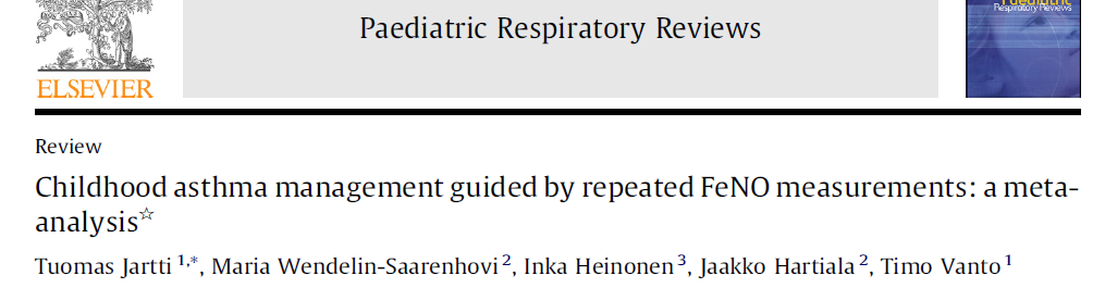 2012; 13: 178 183 Antalet försämringstillstånd som krävde 1 prednisolonkur under studieperioden FENO för att optimera behandling Szefler et al, Lancet 2008 534 barn, ungdomar och unga vuxna i åldern