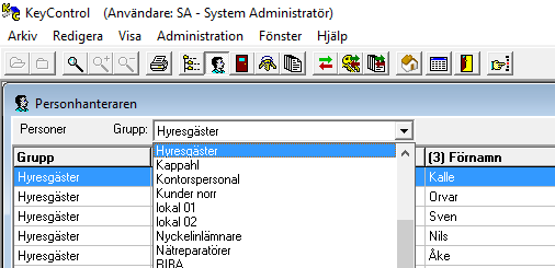 Välj Visa/Personhanteraren : CTRL+R Om den redan är öppen men dold tryck CTRL+TAB för att bläddra eller högerklicka på ikonen för Personhanteraren. 2.