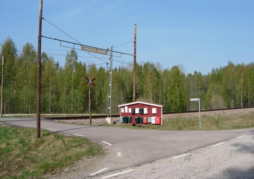 handledning 19 (23) Mätserien ska avbrytas där profilen inte kan justeras längre (se bild till höger). Vägen ansluter mot en större väg. Korsande väg (som inte enkelt kan justeras) inom mätområdet.