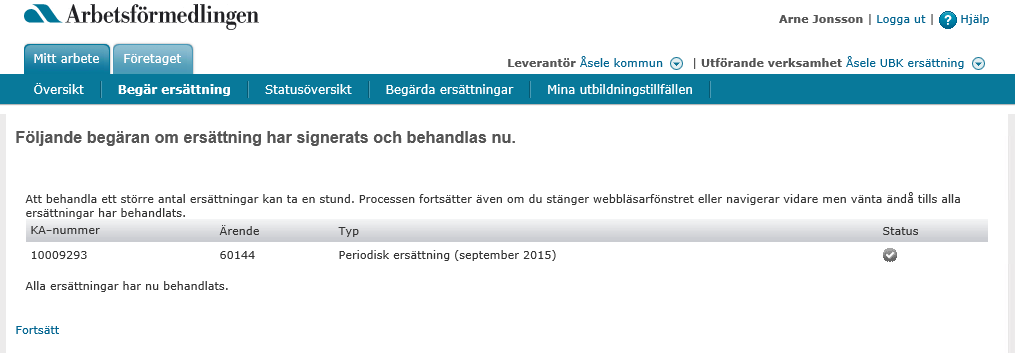 Användarstöd 2 Handlingar inom ersättningsärenden Bild 28.