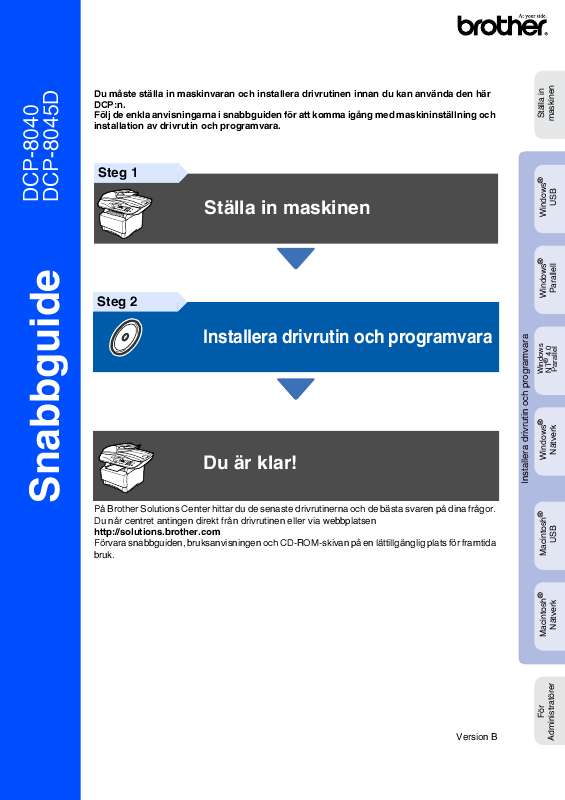 Du hittar svar på alla dina frågor i instruktionsbok (information, specifikationer,