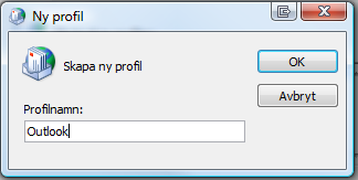 3. Här är en lista på alla E-post profiler som finns i datorn. För att vara säkra på att alla inställningar blir rätt, skapa en ny profil genom att klicka på knappen Lägg Till. 4.