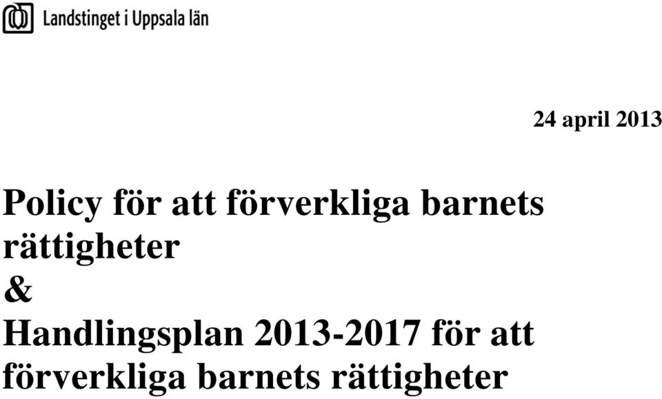 Handlingsplan 2013-2017 för att