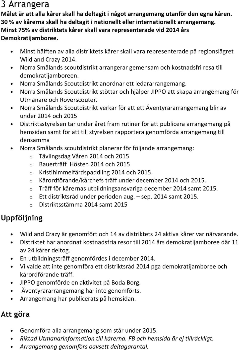 Norra Smålands scoutdistrikt arrangerar gemensam och kostnadsfri resa till demokratijamboreen. Norra Smålands Scoutdistrikt anordnar ett ledararrangemang.