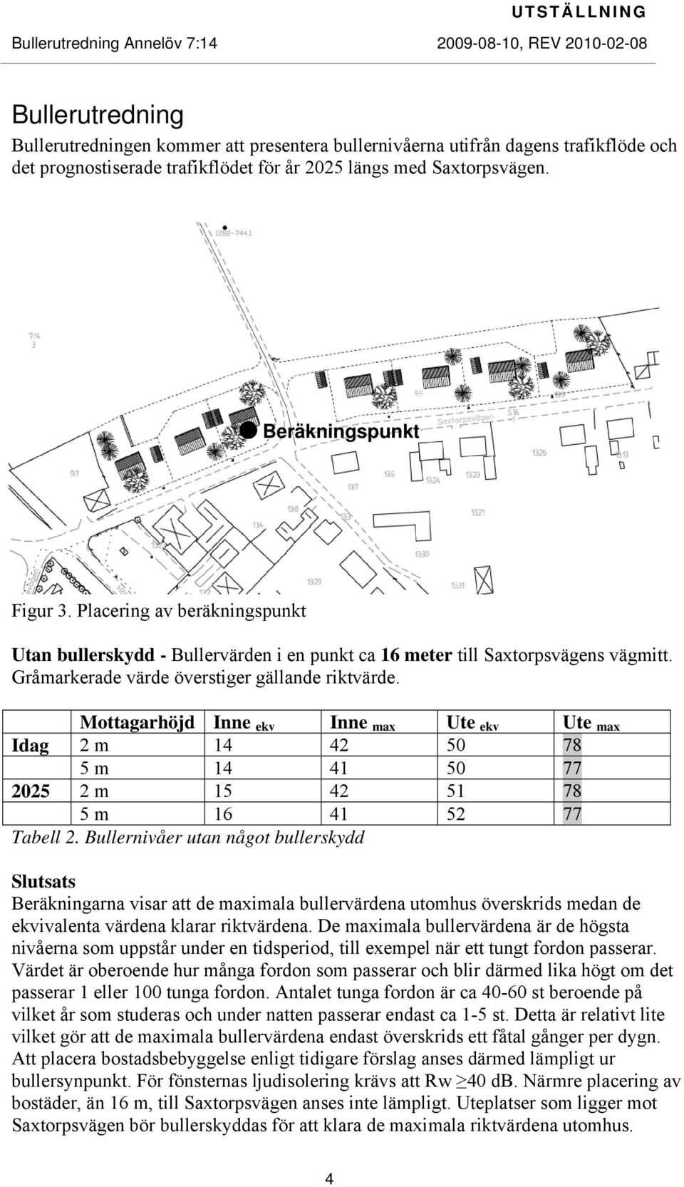 Mottagarhöjd Inne ekv Inne max Ute ekv Ute max Idag 2 m 14 42 50 78 5 m 14 41 50 77 2025 2 m 15 42 51 78 5 m 16 41 52 77 Tabell 2.