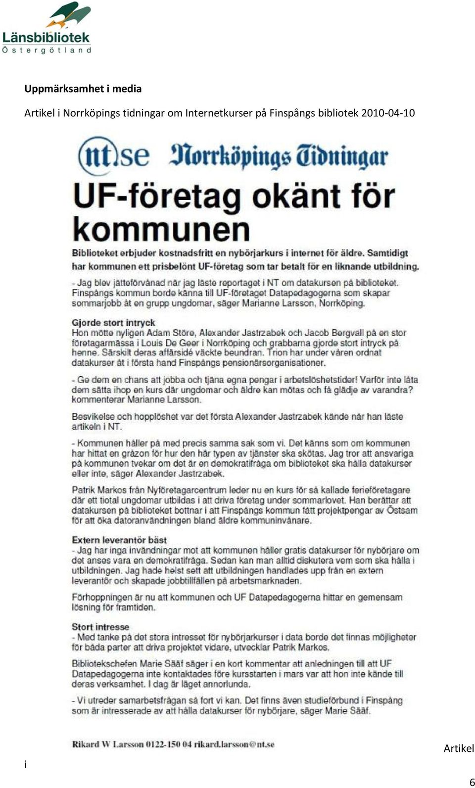 Internetkurser på Finspångs