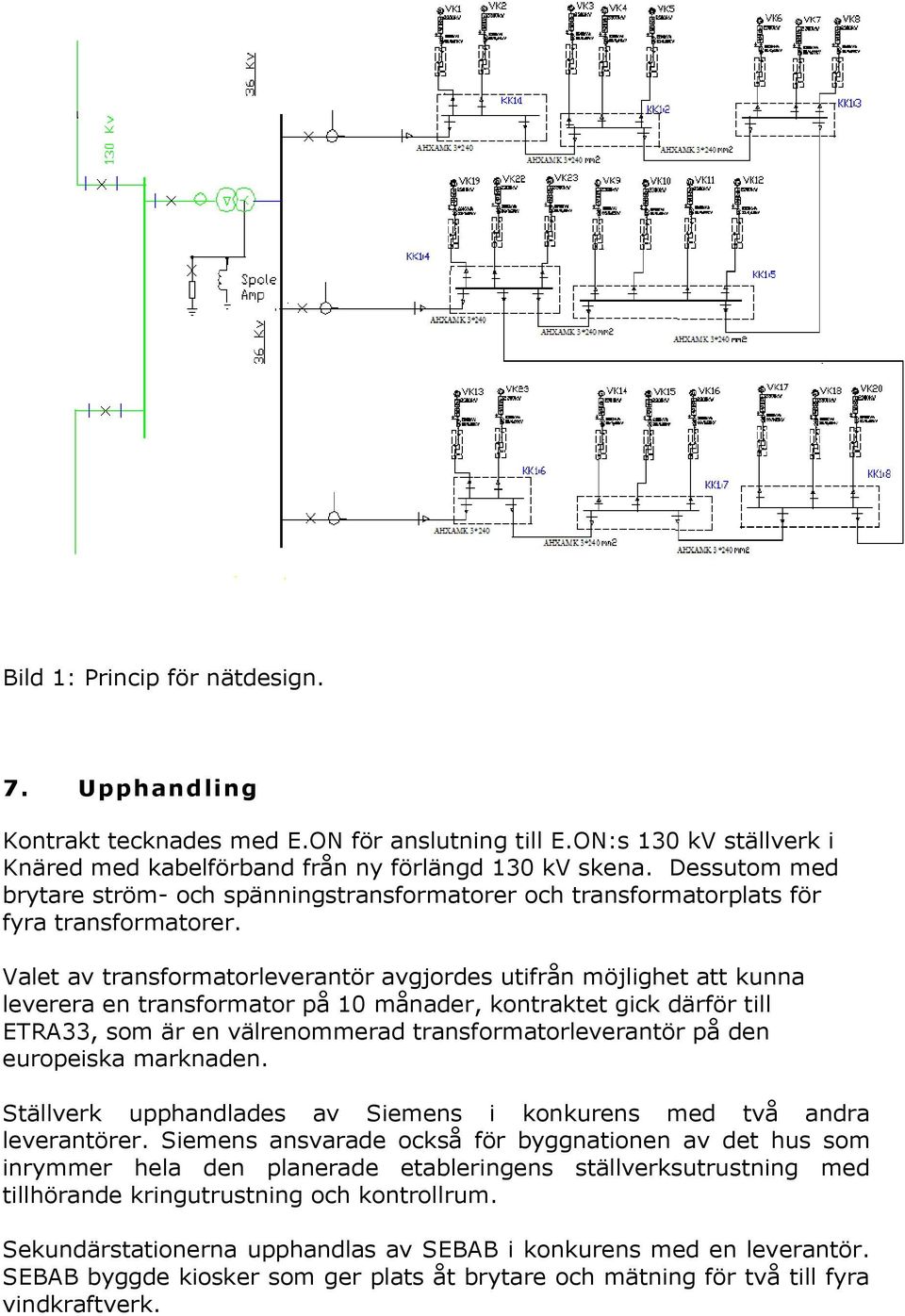 Valet av transformatorleverantör avgjordes utifrån möjlighet att kunna leverera en transformator på 10 månader, kontraktet gick därför till ETRA33, som är en välrenommerad transformatorleverantör på