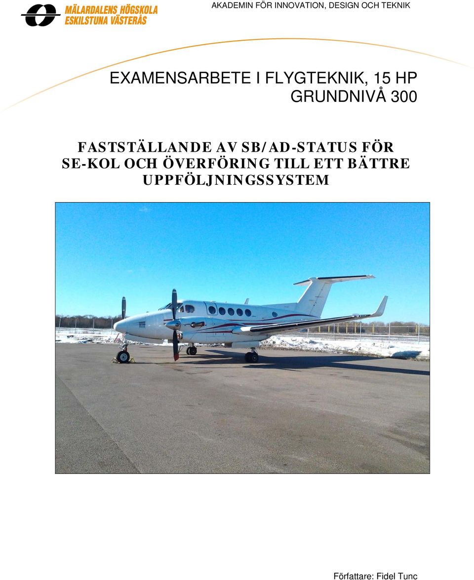 FASTSTÄLLANDE AV SB/AD-STATUS FÖR SE-KOL OCH
