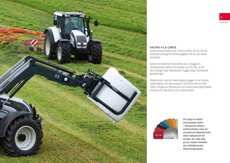 Tillsammans med din Valtra-säljare bygger ni din traktor enligt Valtras á la carte-system.