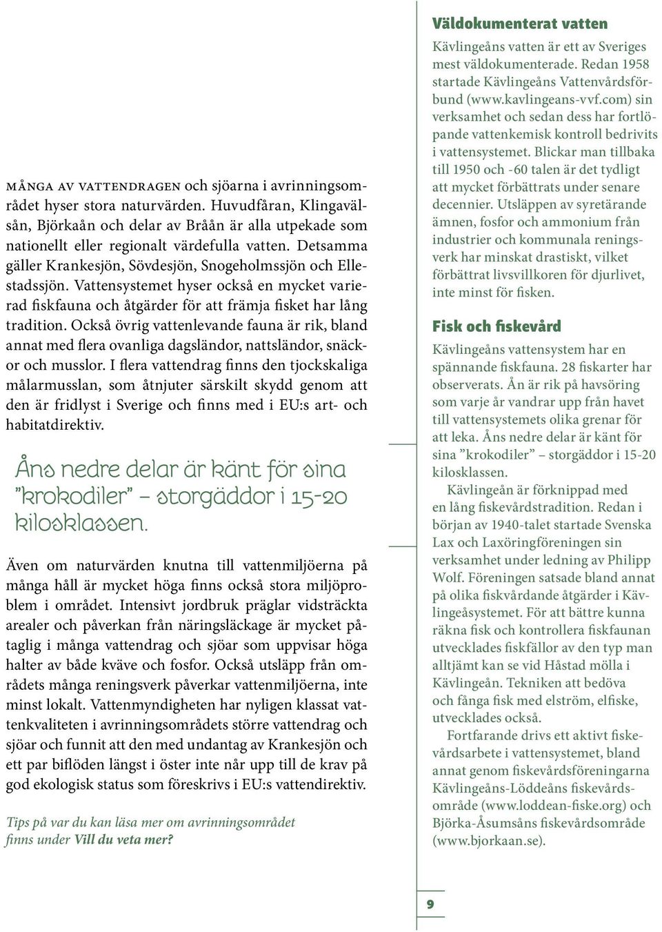 Också övrig vattenlevande fauna är rik, bland annat med flera ovanliga dagsländor, nattsländor, snäckor och musslor.