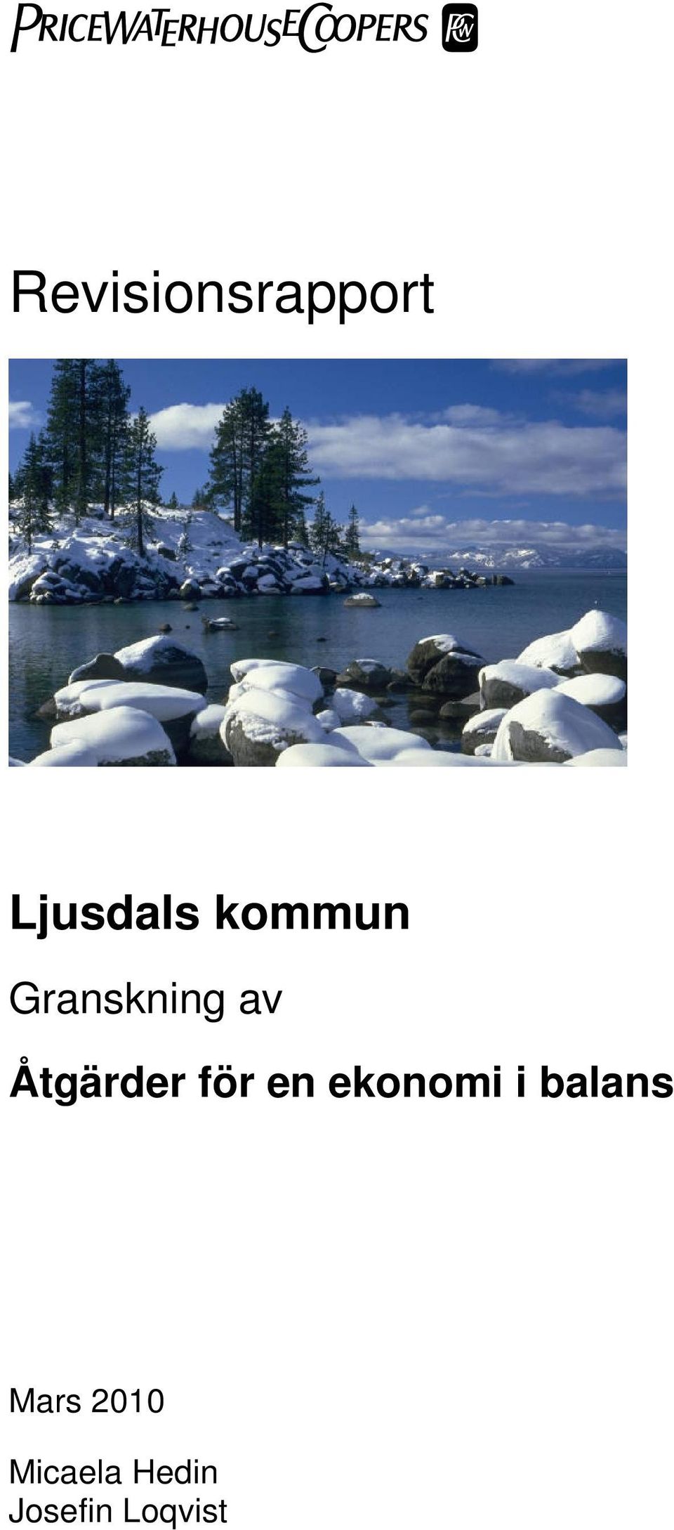 för en ekonomi i balans Mars
