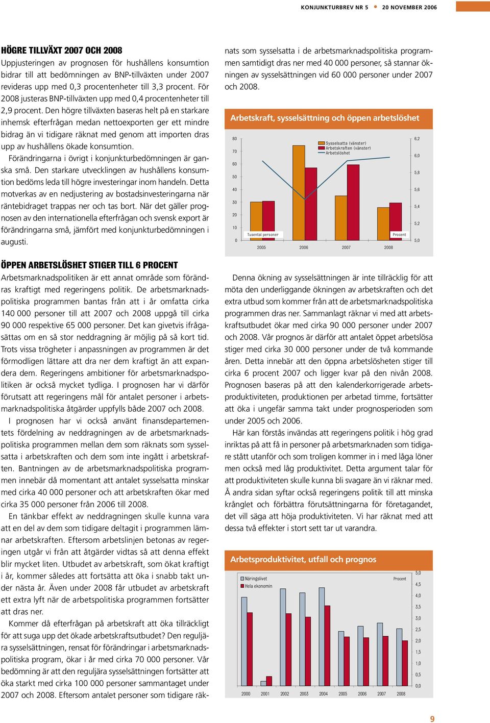 Den högre tillväxten baseras helt på en starkare inhemsk efterfrågan medan nettoexporten ger ett mindre bidrag än vi tidigare räknat med genom att importen dras upp av hushållens ökade konsumtion.