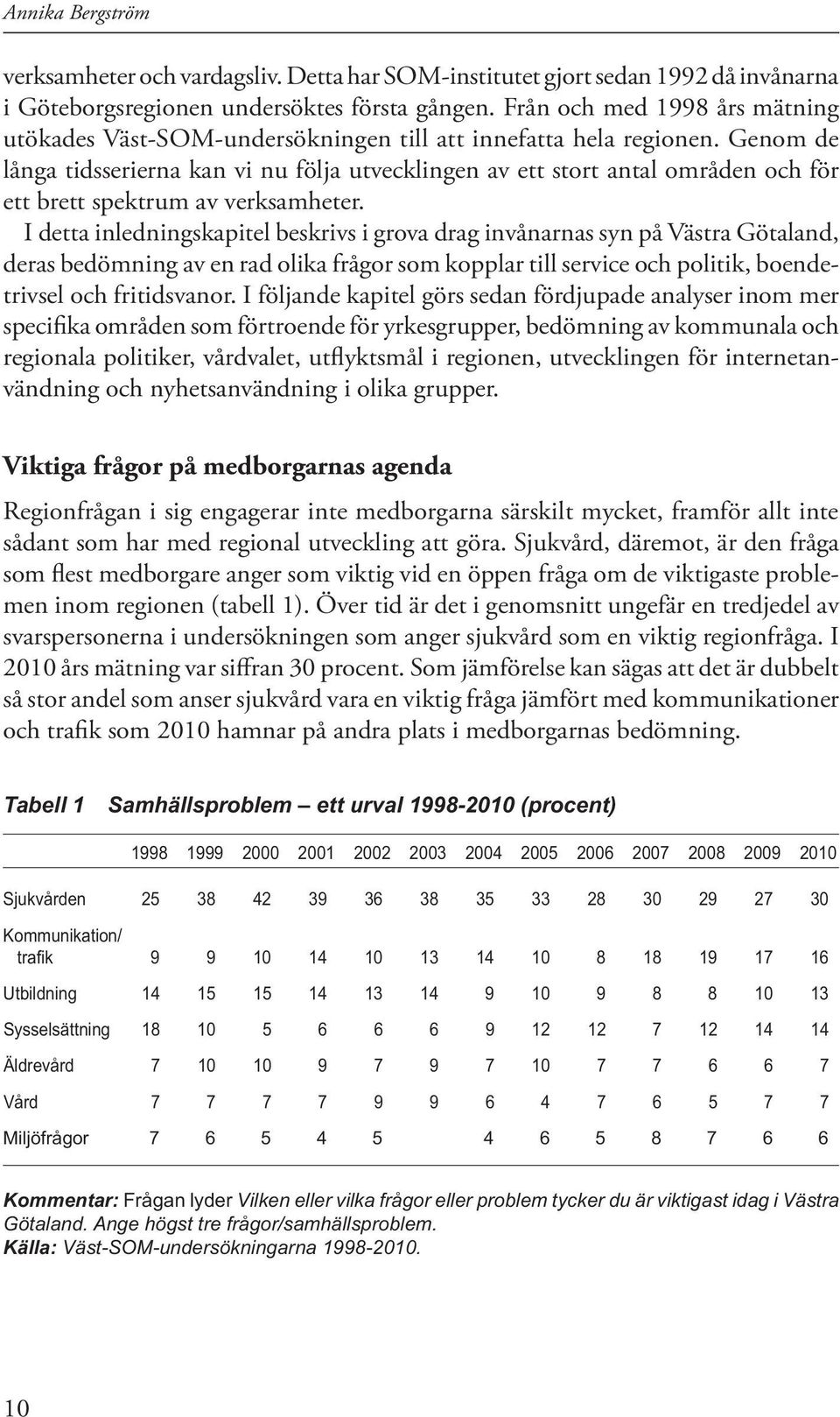 Genom de långa tidsserierna kan vi nu följa utvecklingen av ett stort antal områden och för ett brett spektrum av verksamheter.