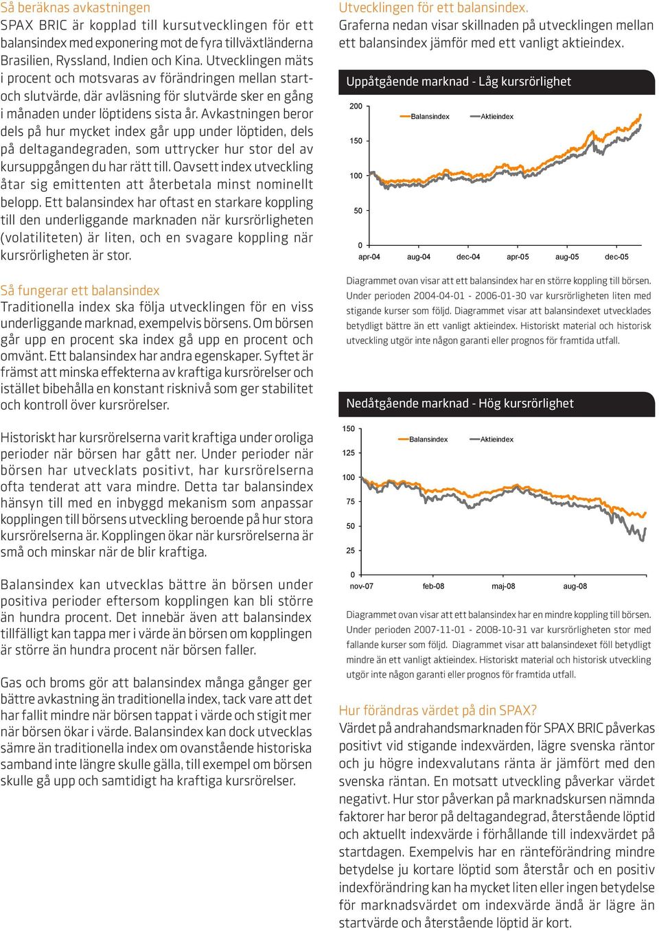 Avkastningen beror dels på hur mycket index går upp under löptiden, dels på deltagandegraden, som uttrycker hur stor del av kursuppgången du har rätt till.