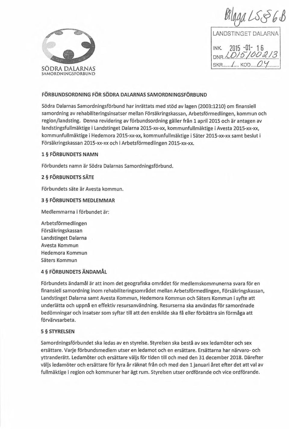 Försäkringskassan, Arbetsförmedlingen, kommun och region/landsting.